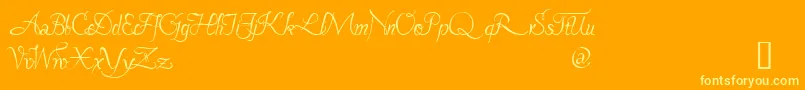 PAVANE   Font – Yellow Fonts on Orange Background