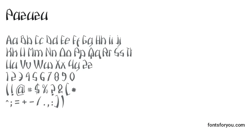 Fuente Pazuzu - alfabeto, números, caracteres especiales