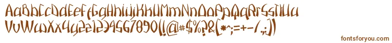 Pazuzu-fontti – ruskeat fontit valkoisella taustalla