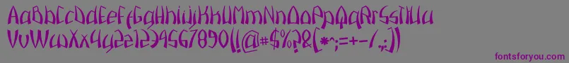 Pazuzu Font – Purple Fonts on Gray Background