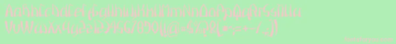 Pazuzu Font – Pink Fonts on Green Background