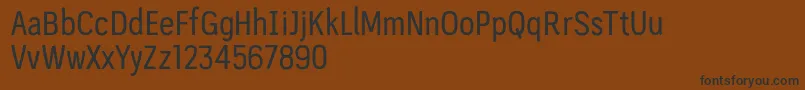 フォントPC Navita Personal Use Only Regular – 黒い文字が茶色の背景にあります