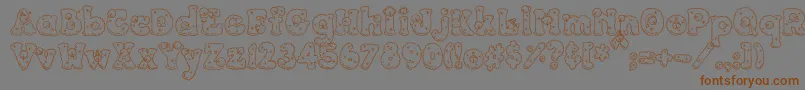 PC Snowballs Font – Brown Fonts on Gray Background