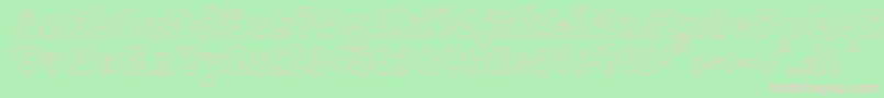 PC Snowballs Font – Pink Fonts on Green Background