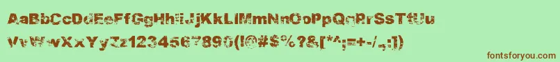 PDRPT    Font – Brown Fonts on Green Background