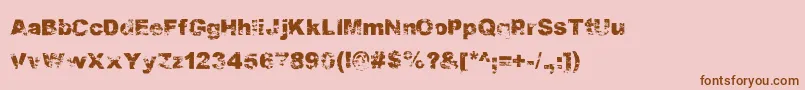 PDRPT    Font – Brown Fonts on Pink Background