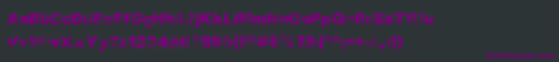 Czcionka PDRPT    – fioletowe czcionki na czarnym tle
