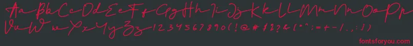Peacelove Bold Font – Red Fonts on Black Background