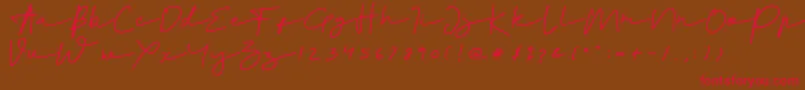 Peacelove Bold Font – Red Fonts on Brown Background