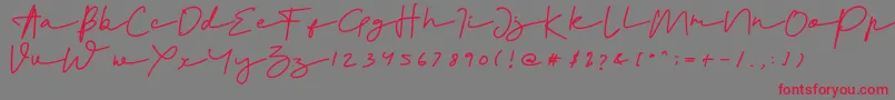 Peacelove Bold Font – Red Fonts on Gray Background