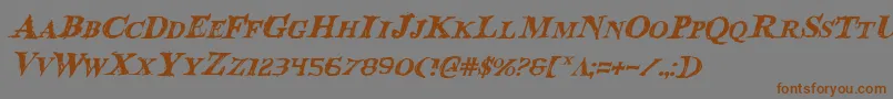 Bloodcrowi Font – Brown Fonts on Gray Background