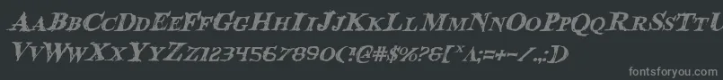 Bloodcrowi Font – Gray Fonts on Black Background
