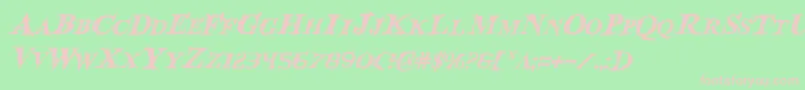 Bloodcrowi Font – Pink Fonts on Green Background