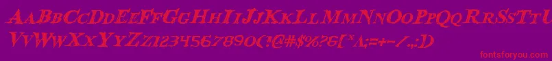 Bloodcrowi Font – Red Fonts on Purple Background