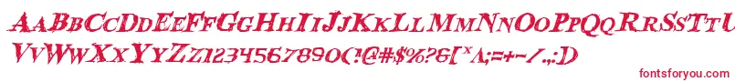 Bloodcrowi Font – Red Fonts on White Background