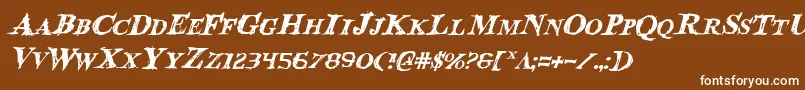 Bloodcrowi Font – White Fonts on Brown Background