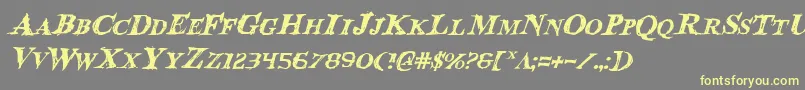 Bloodcrowi Font – Yellow Fonts on Gray Background