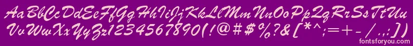 Parsek.Kz Font – Pink Fonts on Purple Background