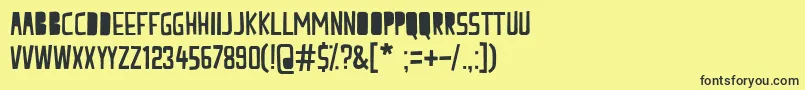 peach milk Font – Black Fonts on Yellow Background