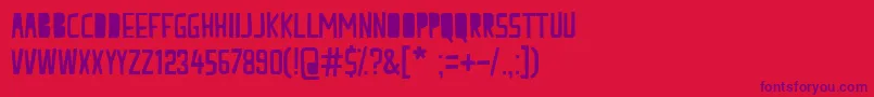 peach milk Font – Purple Fonts on Red Background