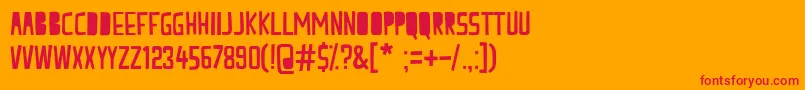 peach milk Font – Red Fonts on Orange Background