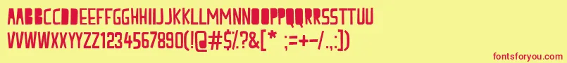 peach milk Font – Red Fonts on Yellow Background