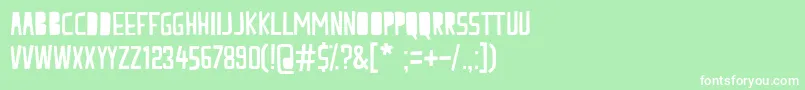 peach milk Font – White Fonts on Green Background