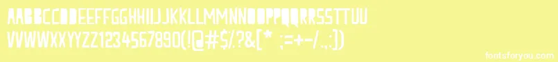 フォントpeach milk – 黄色い背景に白い文字