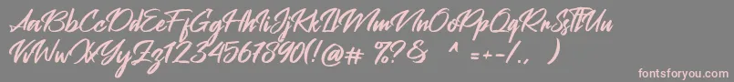 Peach Pen Font – Pink Fonts on Gray Background