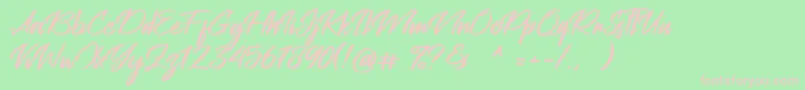 Peach Pen Font – Pink Fonts on Green Background