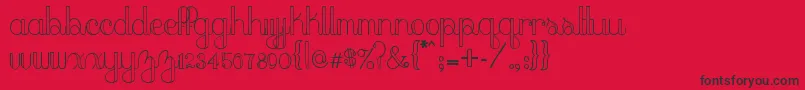 peach sundress Font – Black Fonts on Red Background