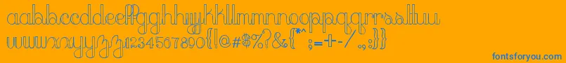 peach sundress Font – Blue Fonts on Orange Background