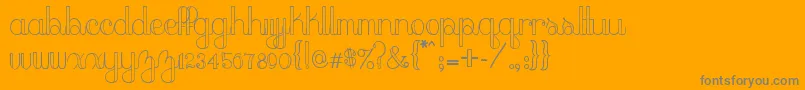 peach sundress Font – Gray Fonts on Orange Background