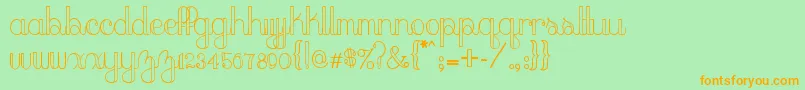 peach sundress Font – Orange Fonts on Green Background
