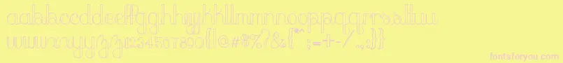 peach sundress Font – Pink Fonts on Yellow Background