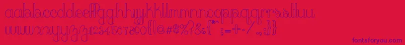 peach sundress Font – Purple Fonts on Red Background