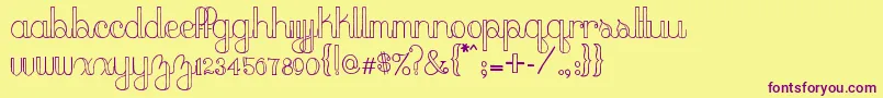 peach sundress Font – Purple Fonts on Yellow Background