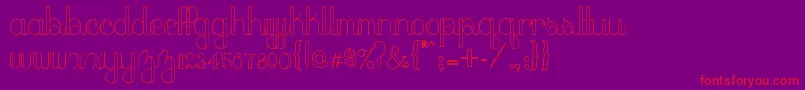 peach sundress Font – Red Fonts on Purple Background