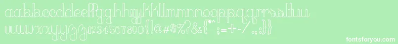 peach sundress Font – White Fonts on Green Background
