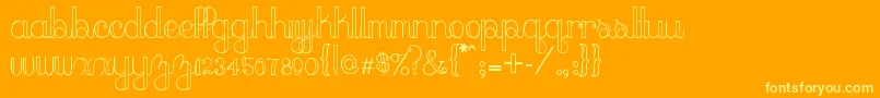 peach sundress Font – Yellow Fonts on Orange Background