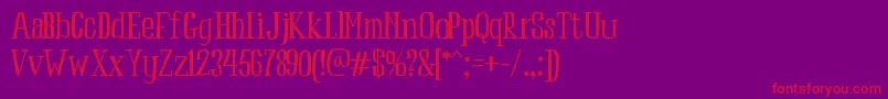 Peach Font – Red Fonts on Purple Background