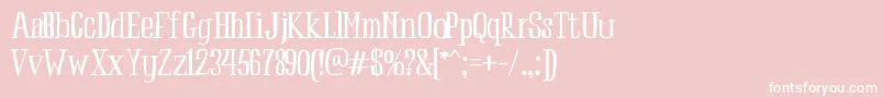 Peach Font – White Fonts on Pink Background