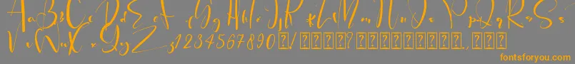 PeachQueen Font – Orange Fonts on Gray Background