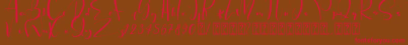 PeachQueen Font – Red Fonts on Brown Background