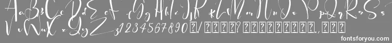 PeachQueen Font – White Fonts on Gray Background