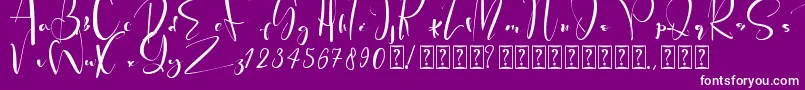 PeachQueen Font – White Fonts on Purple Background