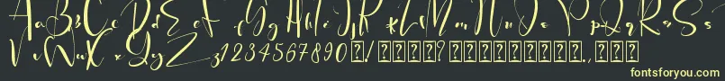 More about PeachQueen Font PeachQueen Font – Yellow Fonts on Black Background