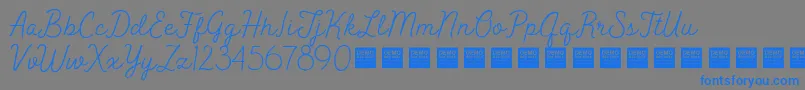 Peak Times   Demo Font – Blue Fonts on Gray Background