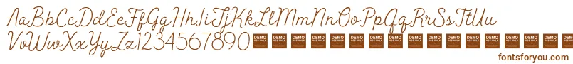 Шрифт Peak Times   Demo – коричневые шрифты на белом фоне