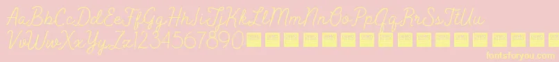 Peak Times   Demo Font – Yellow Fonts on Pink Background